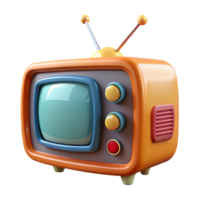 serene classic Retro TV 3D Render high quality png
