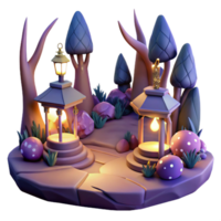 serene traditional Enchanted 3D Forest Scene authentic png