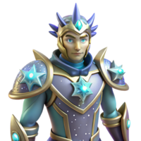 impressive modern Celestial Knight 3D Render professional png