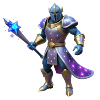 stunning modern Celestial Knight 3D Render high quality png