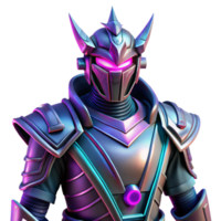 impressive modern Cybernetic Knight 3D Render high quality png