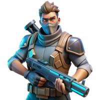 serene classic 3D Render Futuristic Soldier Illustration detailed png