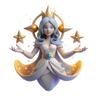 stunning rustic Celestial Goddess 3D Render exclusive png