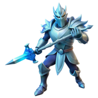 wonderful modern Ice Knight 3D Render exclusive png