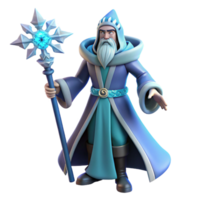 wonderful rustic 3D Render of a Wizard 4K png