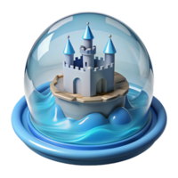 magnificent abstract Enchanted Castle 3D Render authentic png