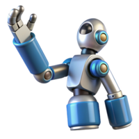 impressive rustic Friendly Robot 3D Illustration high resolution png