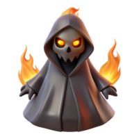 beautiful rustic 3D Grim Reaper Illustration high resolution png