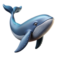 impressive abstract 3D Cartoon Whale Illustration authentic png