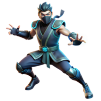 stunning abstract 3D Render Ninja Warrior Illustration high resolution png