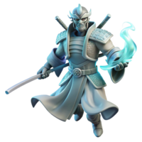 beautiful artistic 3D Render Samurai Warrior Illustration 4K png