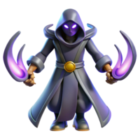 wonderful minimalist Dark Wizard 3D Render authentic png