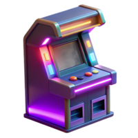 beautiful classic Retro Arcade Game 3D Render exclusive png