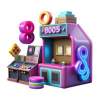 stunning abstract 8005 Arcade Game Booth 3D Illustration authentic png