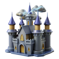 serene artistic Fairytale Castle 3D Render high quality png