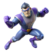 beautiful classic Powerful Superhero 3D Render authentic png