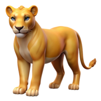 serene abstract 3D Render of a Female Lion detailed png