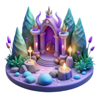 wonderful rustic Enchanted Portal 3D Render professional png