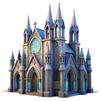 serene artistic Gothic Cathedral 3D Render professional png