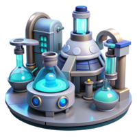 3D Render Science Lab Illustration png