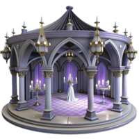 magnificent minimalist Elegant 3D Render of a Gazebo high quality png