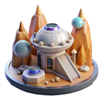 impressive artistic Whimsical 3D Render of a Fantasy Building authentic png