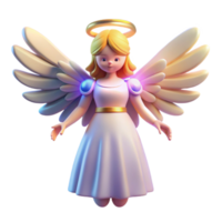 beautiful creative 3D Render Angel Illustration authentic png