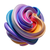 impressive abstract Abstract 3D Colorful Swirl Design original png