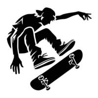 Skateboarder doing tricks vector