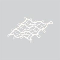 Pixel art illustration Fishing Net. Pixelated Fishing Tools. Fishing Net Rope Tools Icon pixelated for the pixel art game and icon for website and game. vector