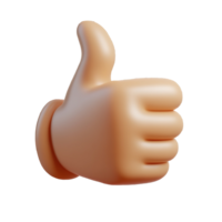 A three dimensional rendering of a thumbs up gesture png