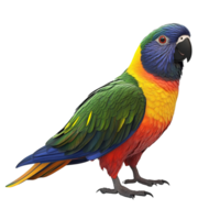 A Vividly Colored Rainbow Lorikeet Bird Isolated on Transparent Background png