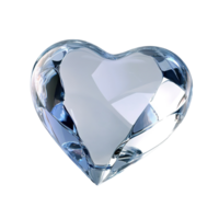A Crystal Heart Shaped Like A Gemstone Isolated on Transparent Background png