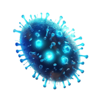 A detailed 3D rendering of a virus particle Isolated on Transparent Background png