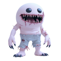 A Damaged Creature With Sharp Teeth and Claws Isolated on Transparent Background png