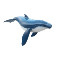 A Three Dimensional Model Of A Humpback Whale Isolated on Transparent Background png