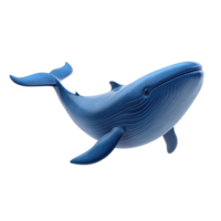 A Blue Whale Swims In The Deep Ocean Isolated on Transparent Background png