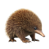 A Detailed Render of an Echidna Mammal Isolated on Transparent Background png
