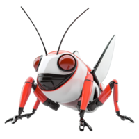 A Robotic Grasshopper Design in Red and White png