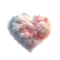 Abstract Heart Shaped Cloud Formation Image Isolated on Transparent Background png