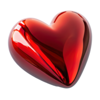 A Shiny Red Heart Shaped Object, Isolated on Transparent Background png