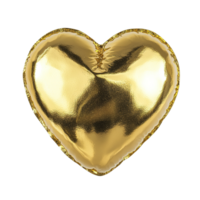A Golden Heart Shaped Object Isolated on Transparent Background png