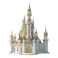 Majestic fairytale castle stands tall and proud Isolated on Transparent Background png