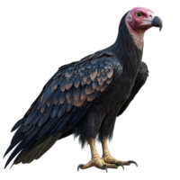 A detailed rendering of a red headed vulture Isolated on Transparent Background png