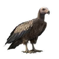 A Detailed Rendering Of A White Backed Vulture Isolated on Transparent Background png