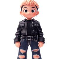 Stylish 3D Render of a Boy in Trendy Attire png