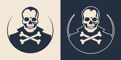 Two different skull and crossbones logos vector