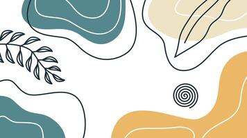 A colorful abstract background with leaves and flowers vector