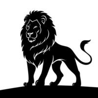 Lion silhouette flat style design vector