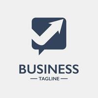 Business logo with an arrow pointing up vector
